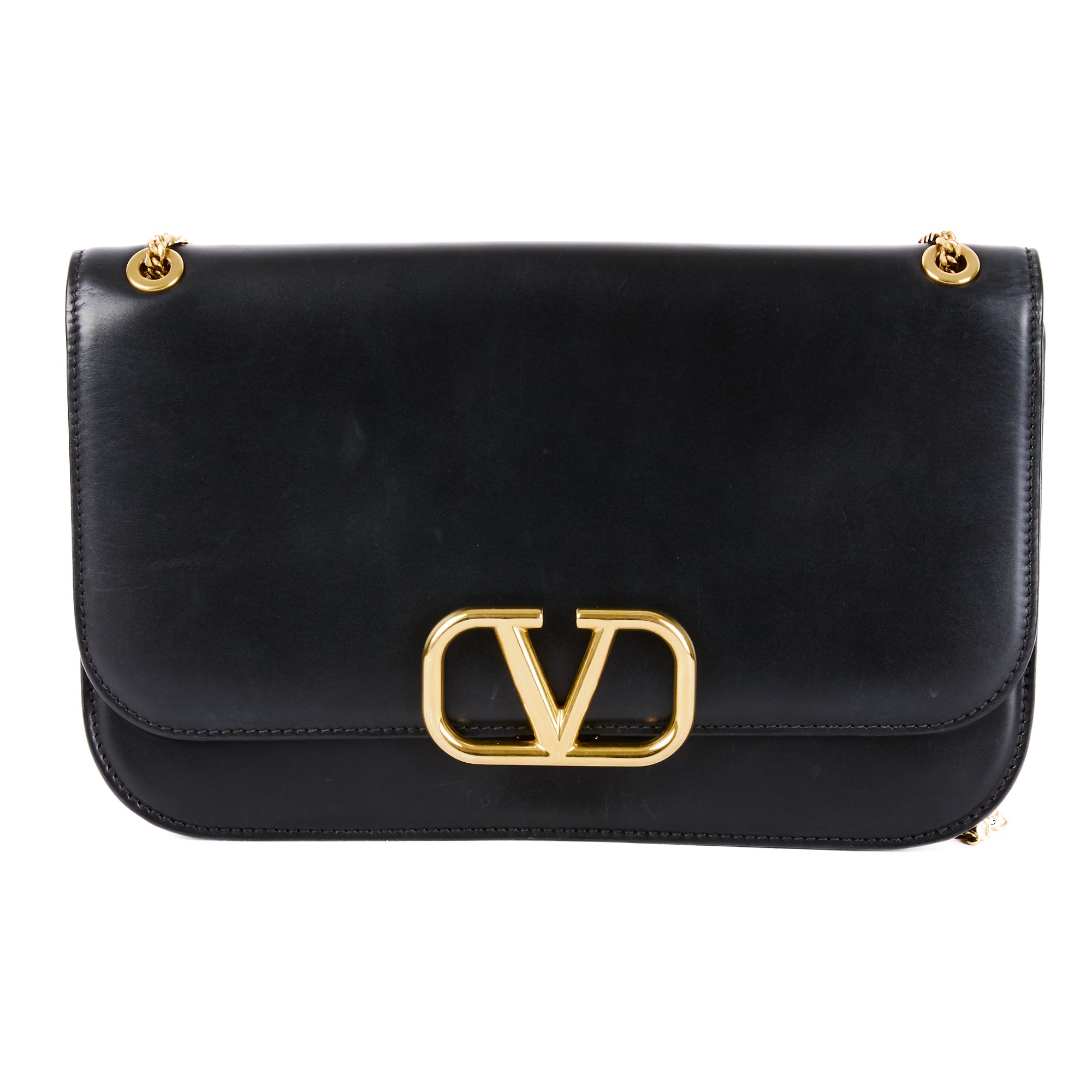 Valentino Black Leather Handbag – Authenticated Pre-Owned Luxury Bag from LuxSpace Paris