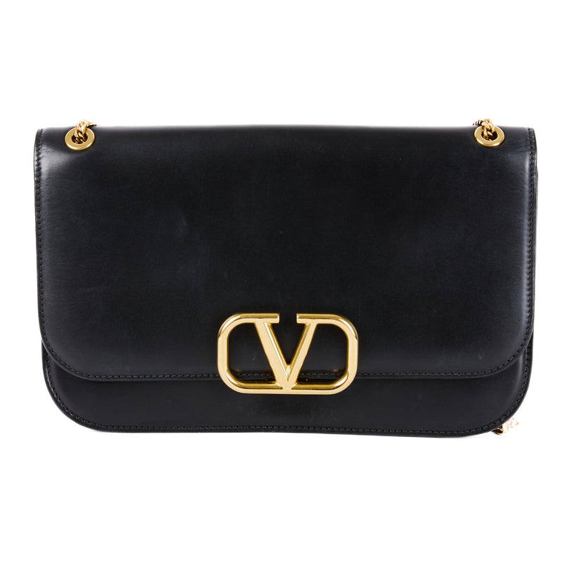 Valentino Black Leather Handbag – Authenticated Pre-Owned Luxury Bag from LuxSpace Paris