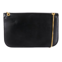VALENTINO - V Logo Sling Shoulder Bag in Black Leather - Handbag