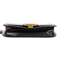 VALENTINO - V Logo Sling Shoulder Bag in Black Leather - Handbag