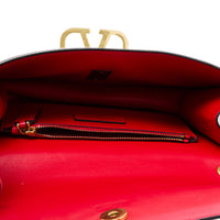 VALENTINO - V Logo Sling Shoulder Bag in Black Leather - Handbag