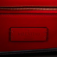 VALENTINO - V Logo Sling Shoulder Bag in Black Leather - Handbag