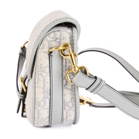 DIOR - Bobby Medium Shoulder Bag in Grey Oblique Canvas - Handbag