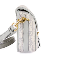 DIOR - Bobby Medium Shoulder Bag in Grey Oblique Canvas - Handbag