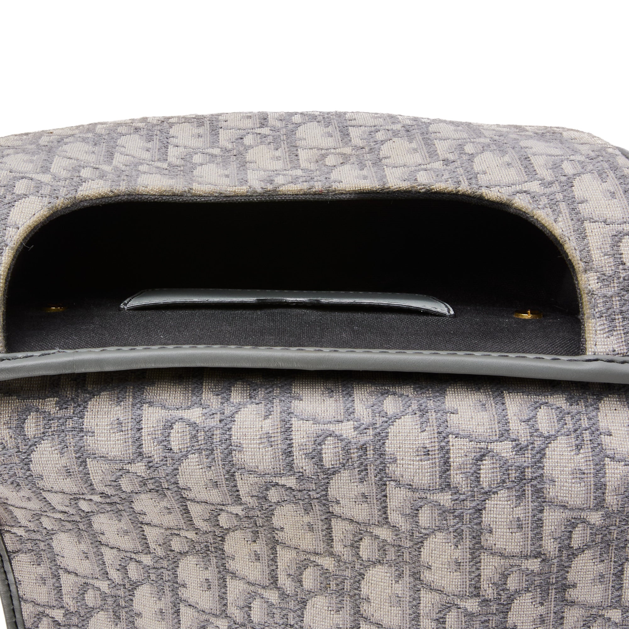 DIOR - Bobby Medium Shoulder Bag in Grey Oblique Canvas - Handbag