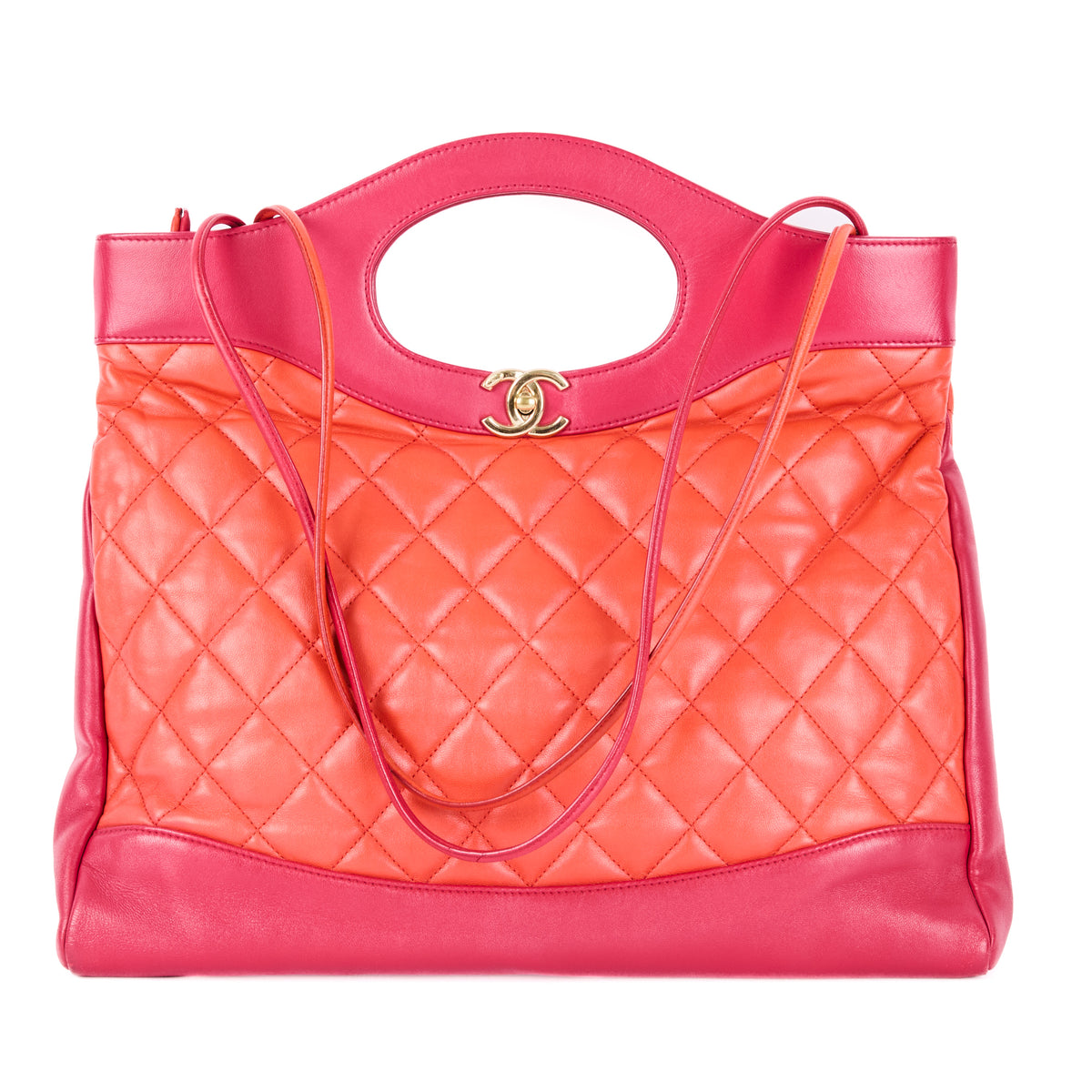 Shop this Chanel 31 Grand Orange Handbag, authenticated pre-owned luxury piece from LuxSpace Paris, with international shipping from Paris.