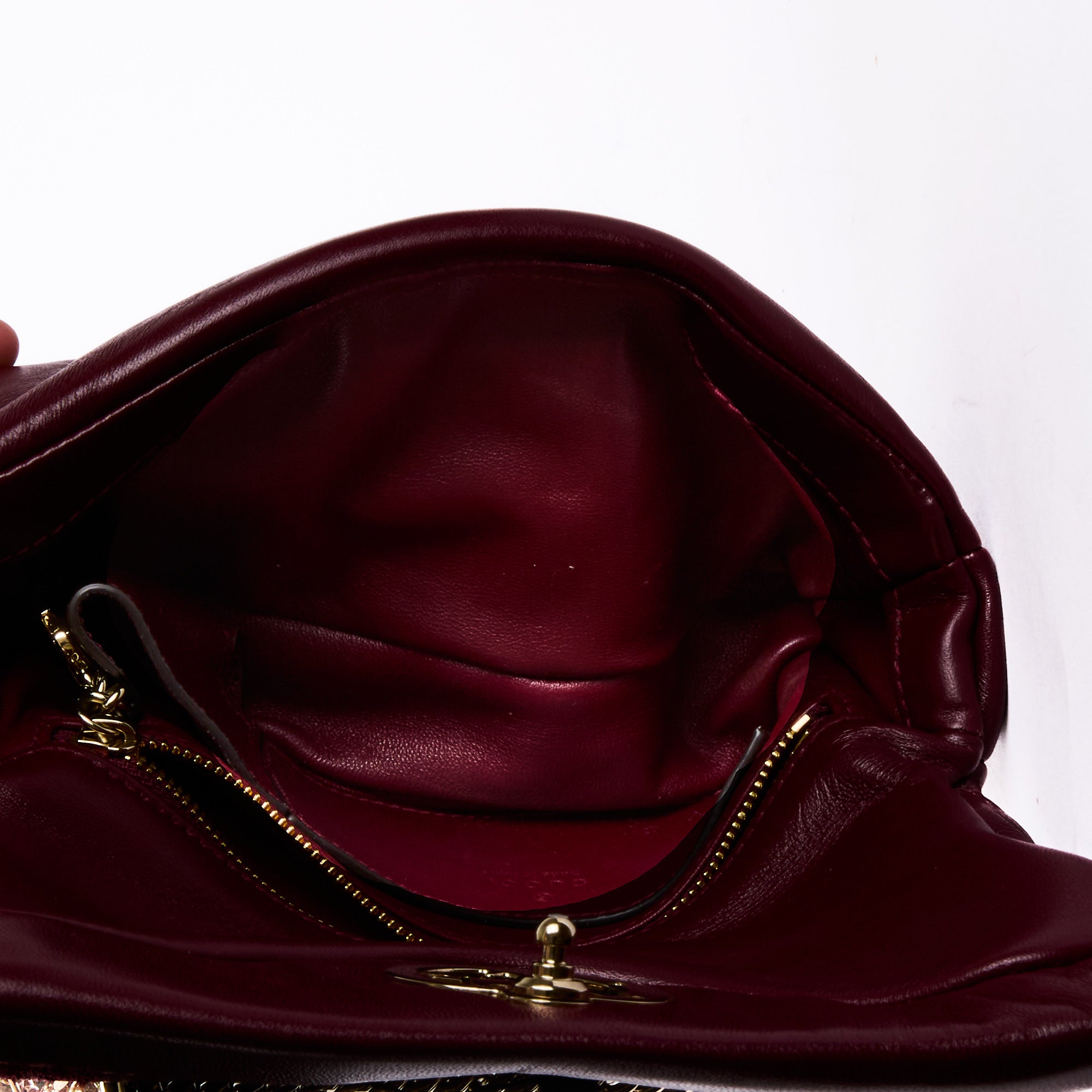 GUCCI - Milano Puffy GG shoulder bag in burgundy leather - Handbag 