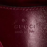 GUCCI - Milano Puffy GG shoulder bag in burgundy leather - Handbag 