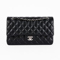 CHANEL - Timeless Classique Medium Silver Shoulder Bag 