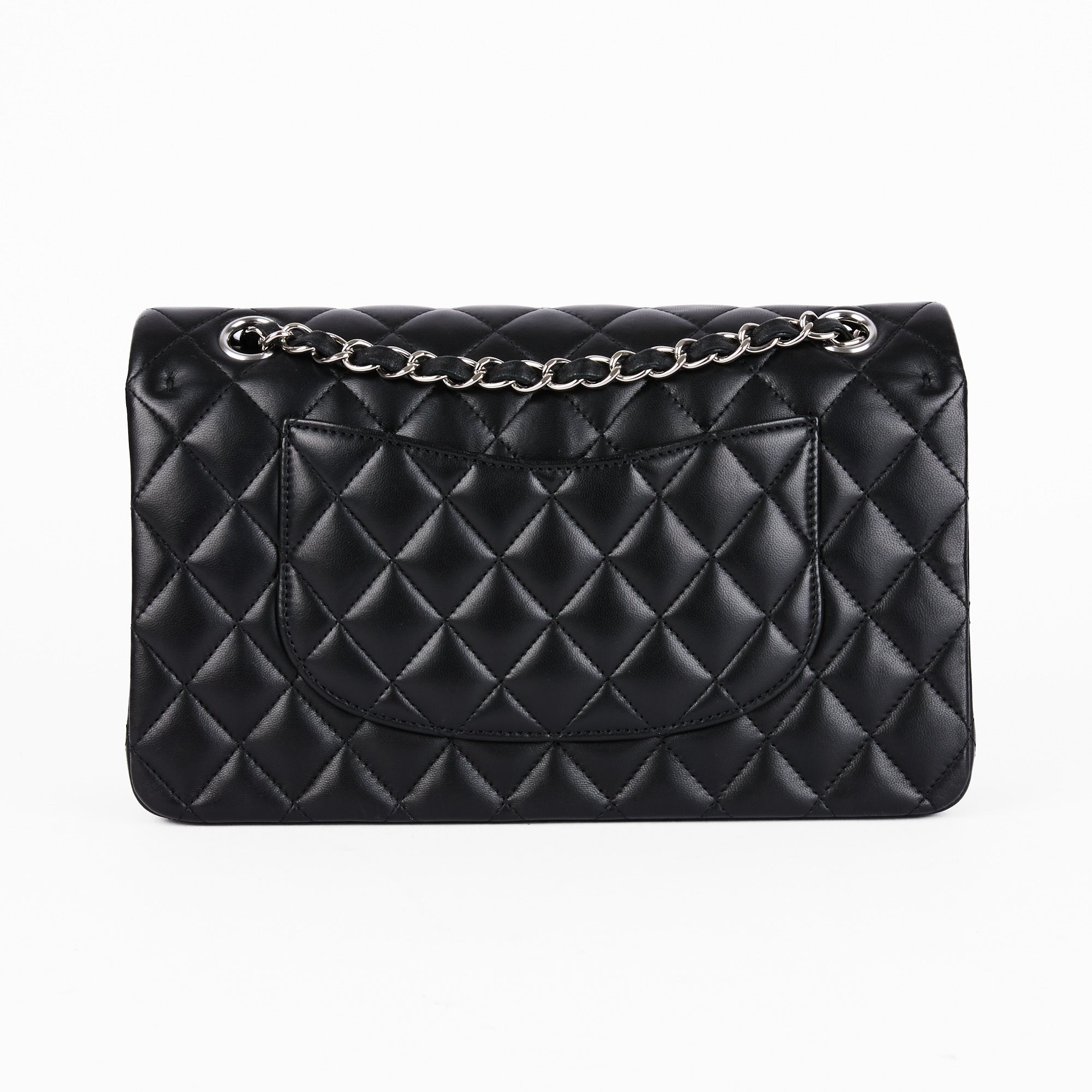 CHANEL - Timeless Classique Medium Silver Shoulder Bag 