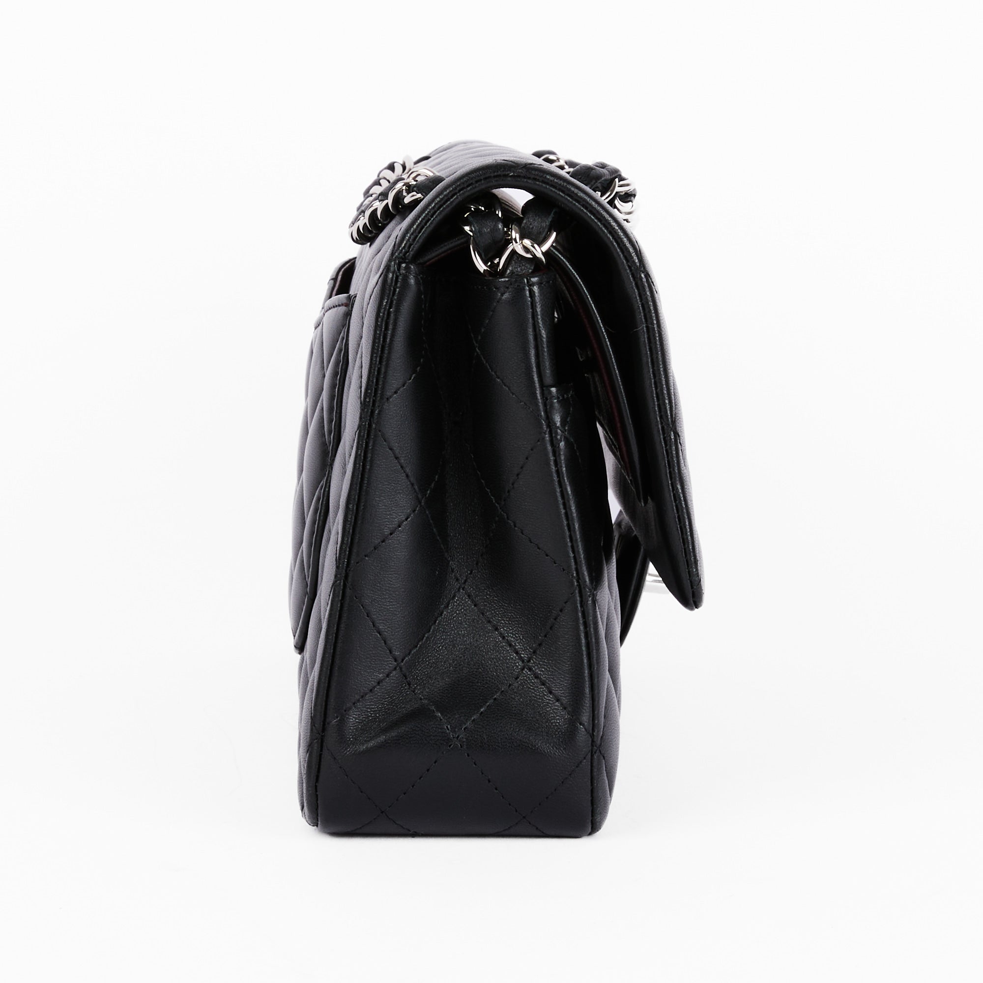 CHANEL - Timeless Classique Medium Silver Shoulder Bag 