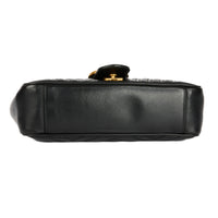 GUCCI - Marmont GG black leather shoulder bag - Handbag