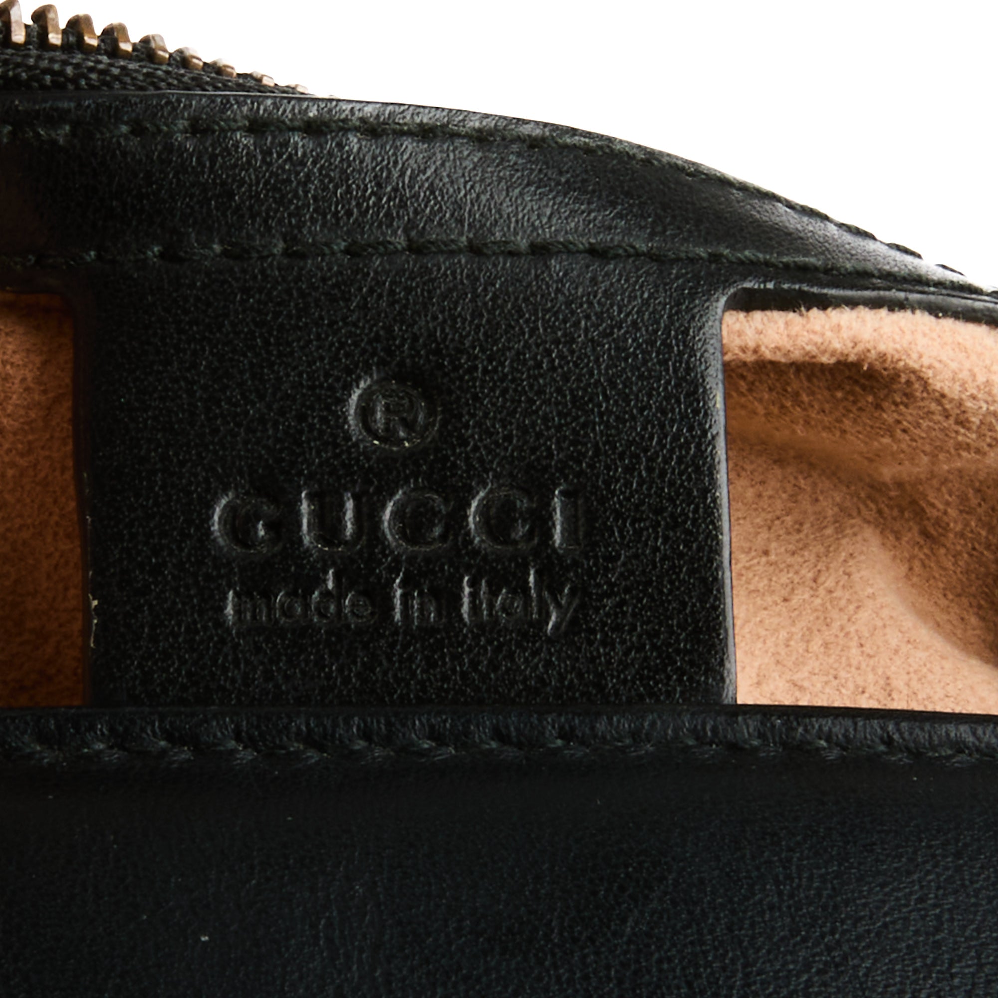 GUCCI - Marmont GG black leather shoulder bag - Handbag