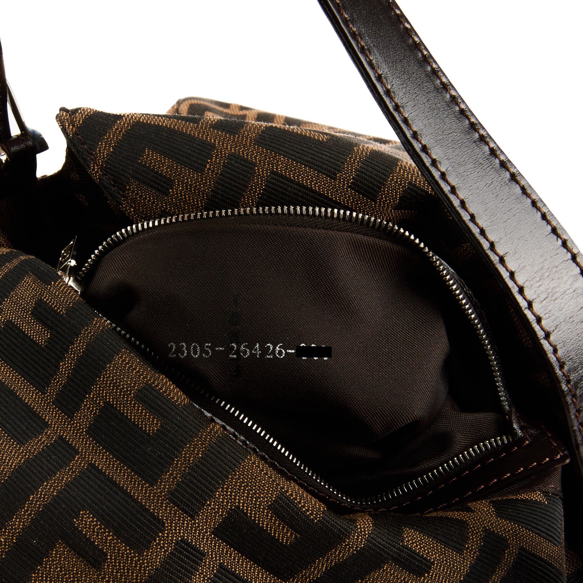 FENDI - Mama Baguette brown Zucca canvas handbag - Handbag