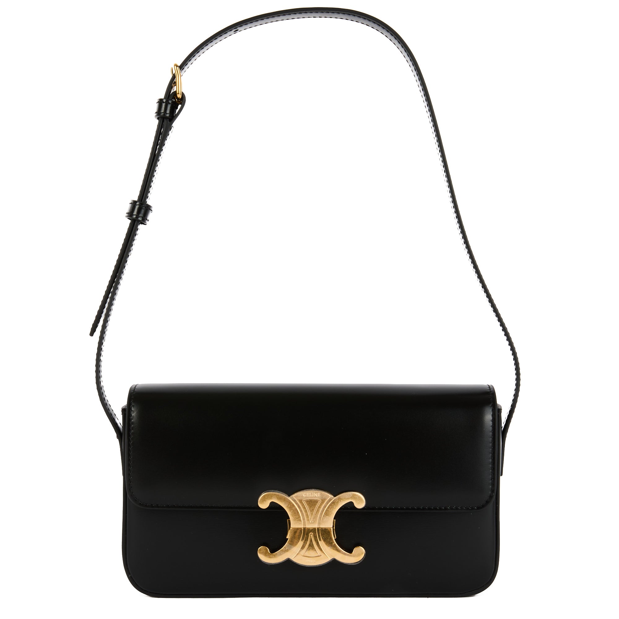 CELINE Claude Triomphe Black Leather Bag – Authenticated Pre-Owned Luxury Bag from LuxSpace Paris