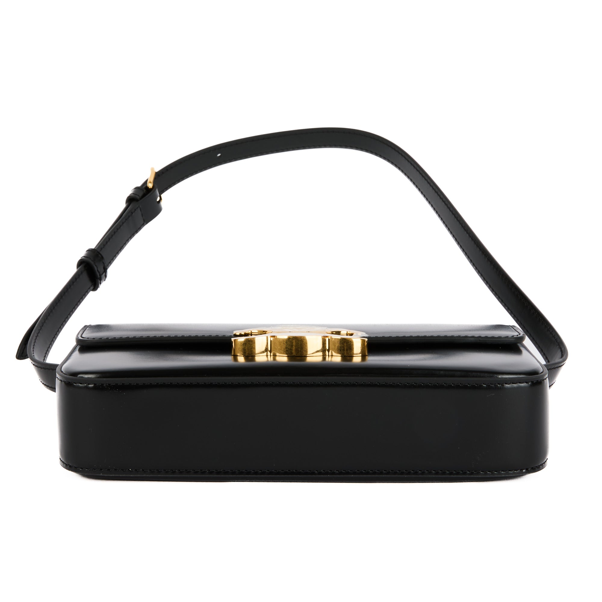 CELINE - Black leather Claude Triomphe handbag - Handbag