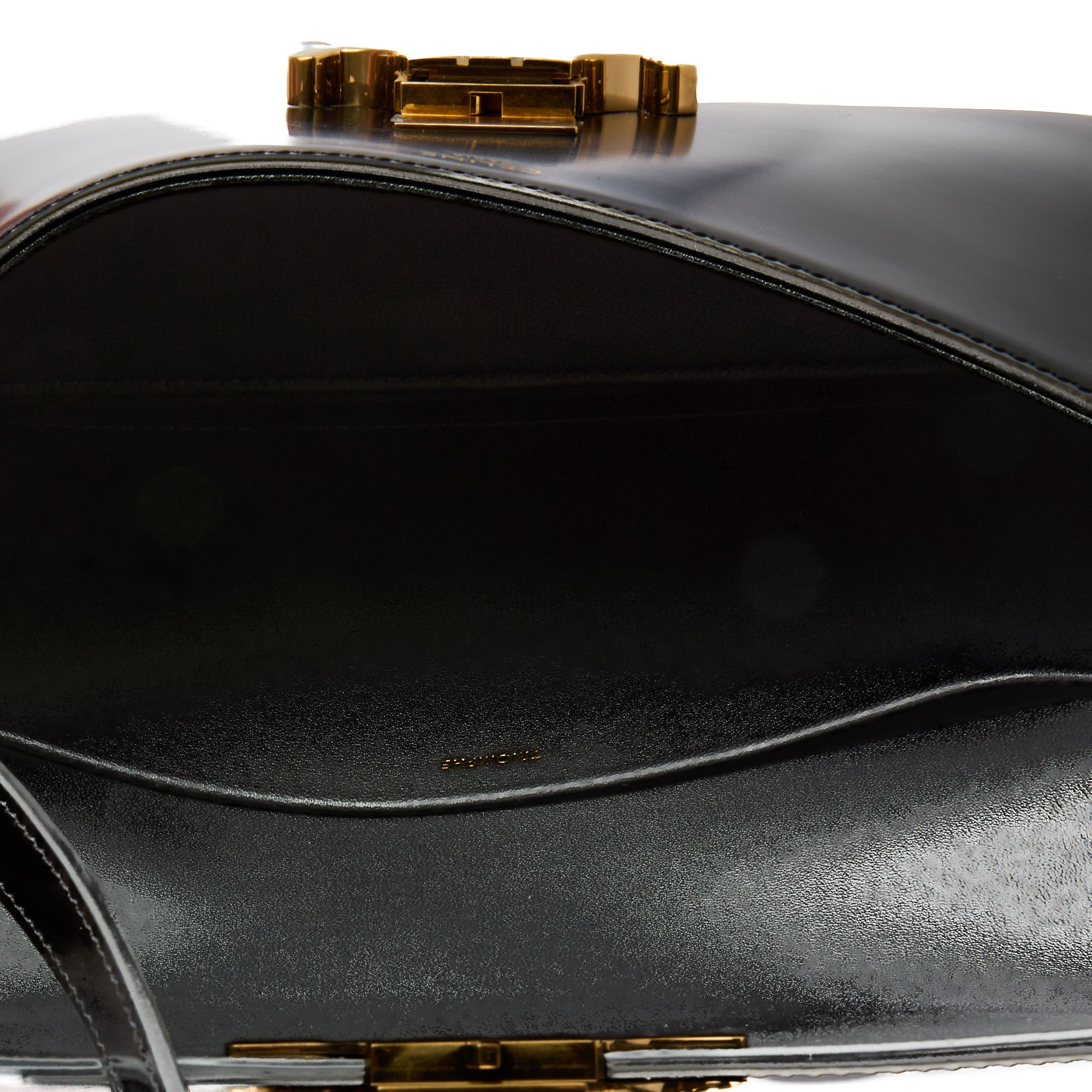 CELINE - Black leather Claude Triomphe handbag - Handbag