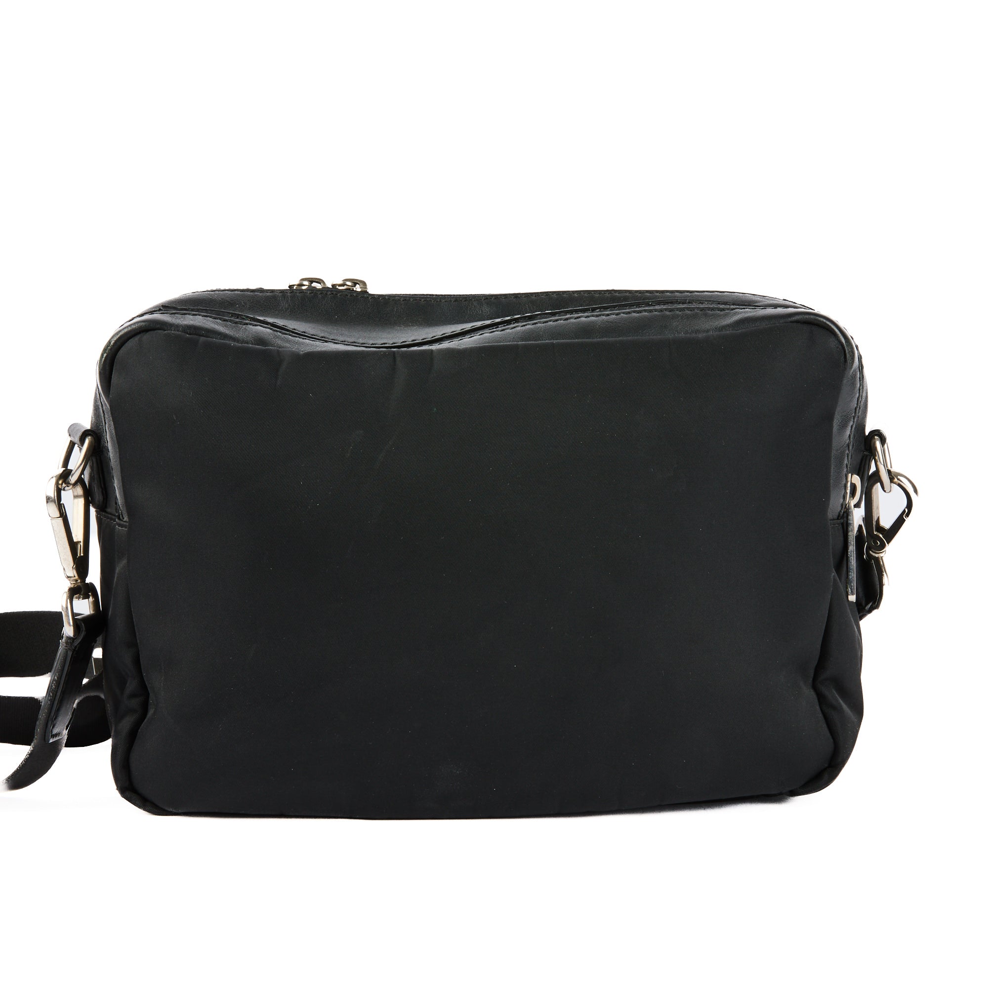 FENDI - Black Leather Messenger Shoulder Bag - Hand bag