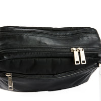 FENDI - Black Leather Messenger Shoulder Bag - Hand bag