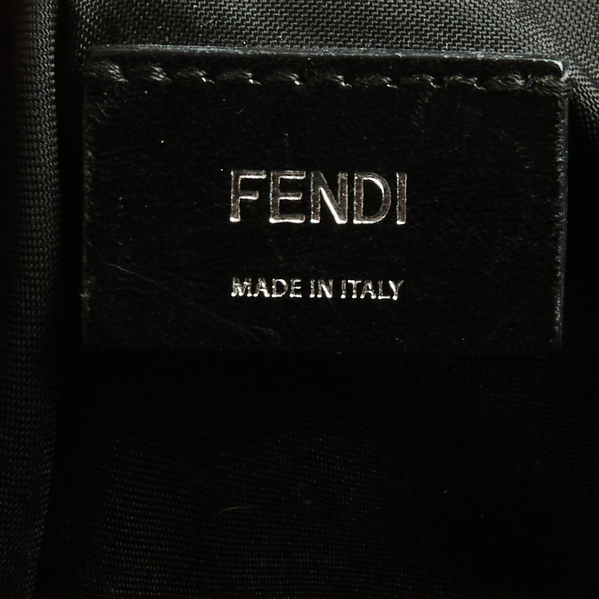 FENDI - Black Leather Messenger Shoulder Bag - Hand bag