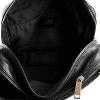 FENDI - Black Leather Messenger Shoulder Bag - Hand bag