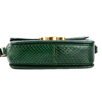 CELINE - Teen Triomphe shoulder bag in green python leather - Handbag