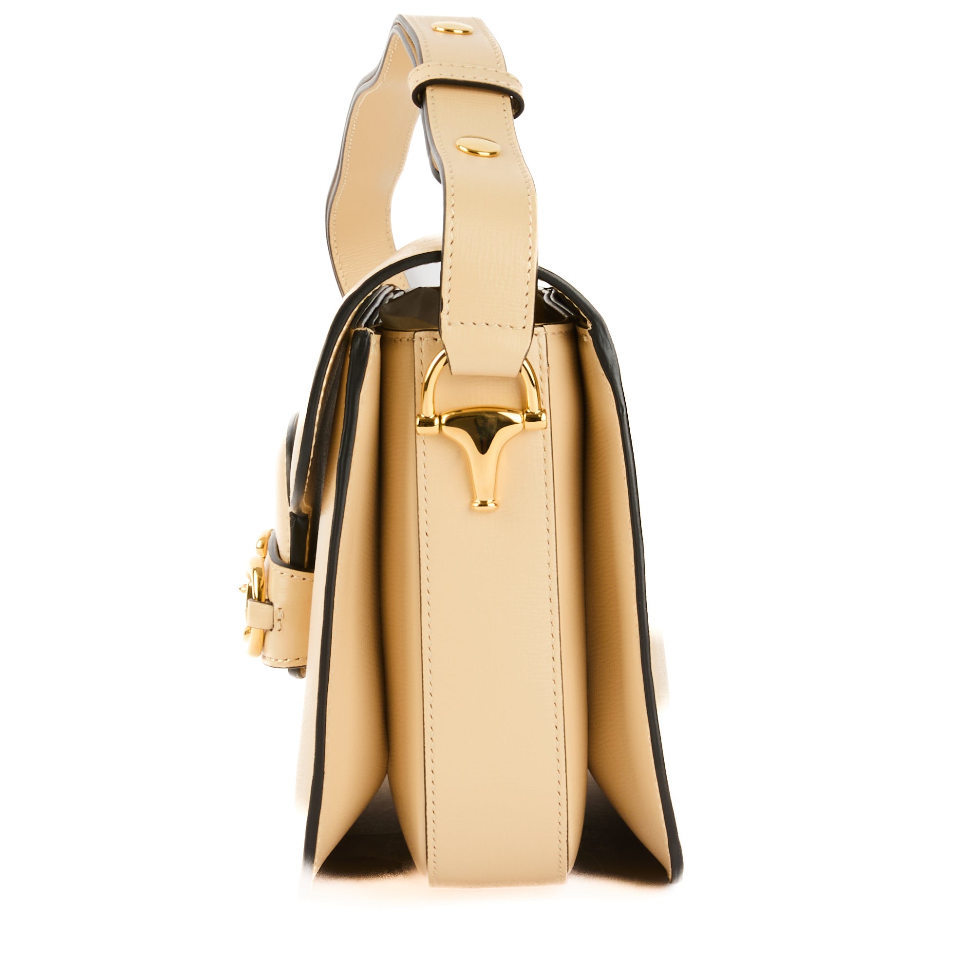GUCCI - Horsebit 1955 Medium beige leather shoulder bag - Hand bag