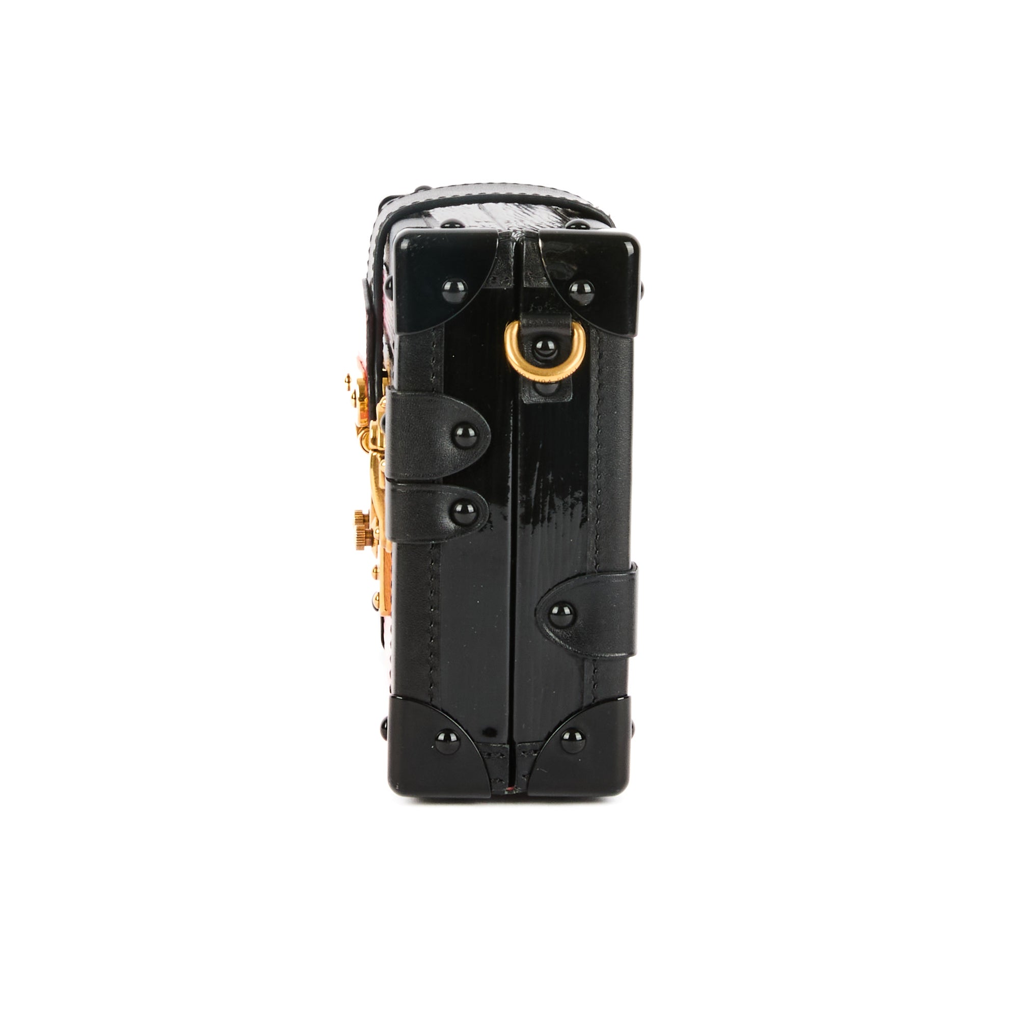 LOUIS VUITTON - Sac bandoulière Petite Malle cuir Épi rouge noir - Hand bag