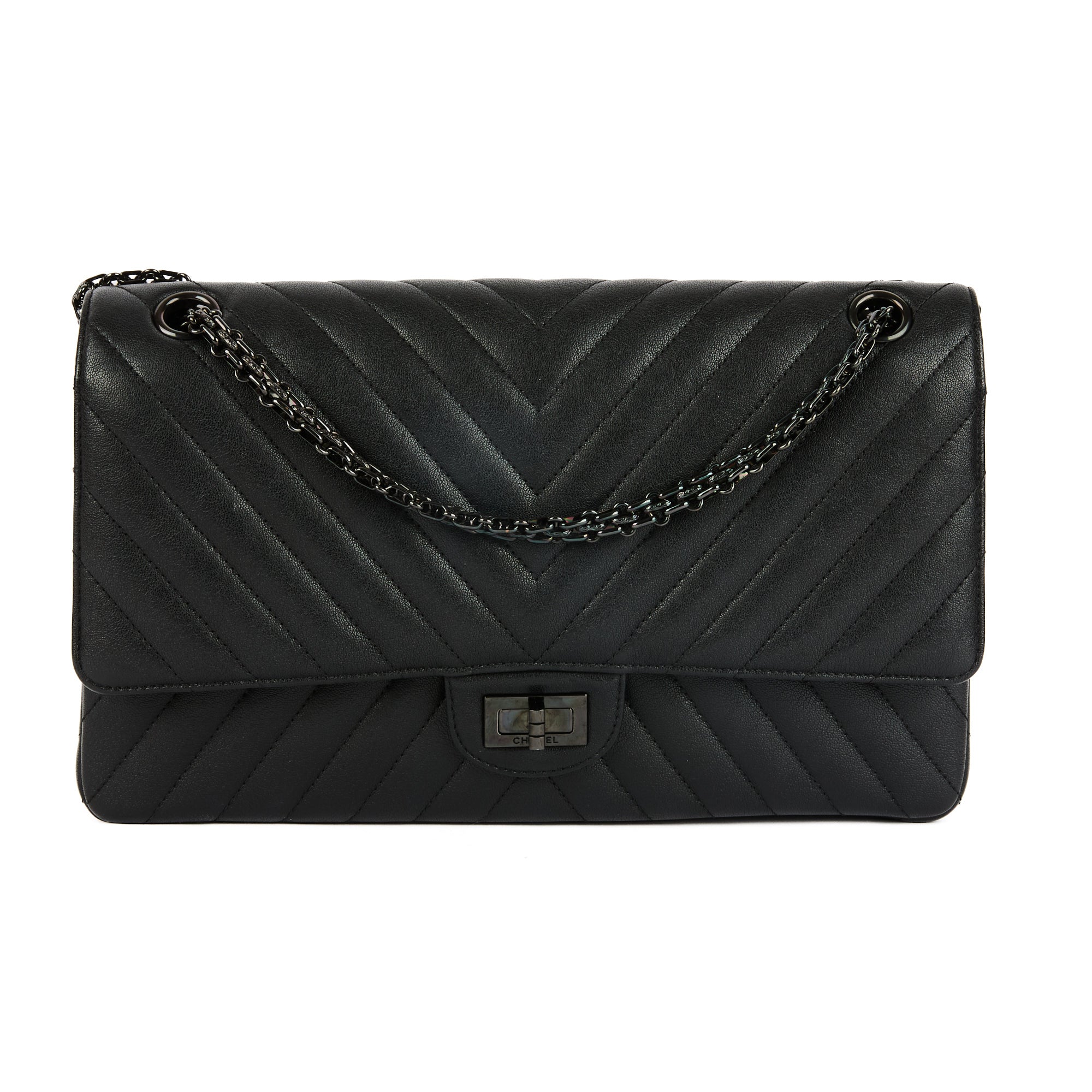 CHANEL - Sac Bandoulière 2.55 Medium So Black - Hand Bag