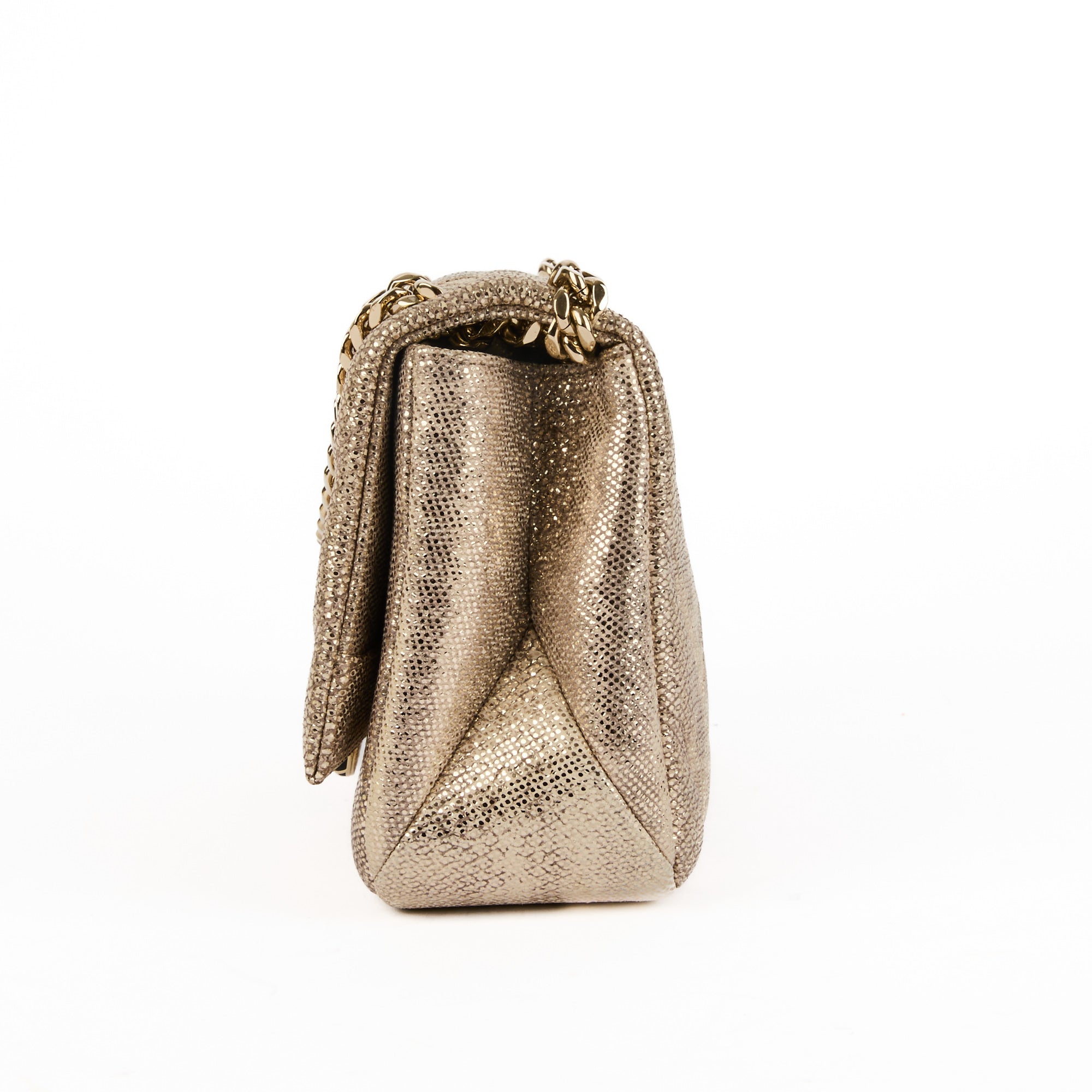 BVLGARI - Sac bandoulière Serpenti Cabochon cuir doré - Handbag