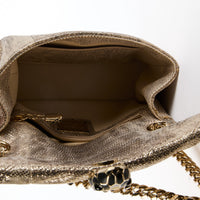 BVLGARI - Sac bandoulière Serpenti Cabochon cuir doré - Handbag