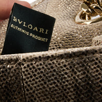 BVLGARI - Sac bandoulière Serpenti Cabochon cuir doré - Handbag