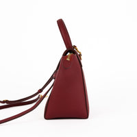 CELINE - Sac à main Belt Mini cuir grainé rouge - Handbag