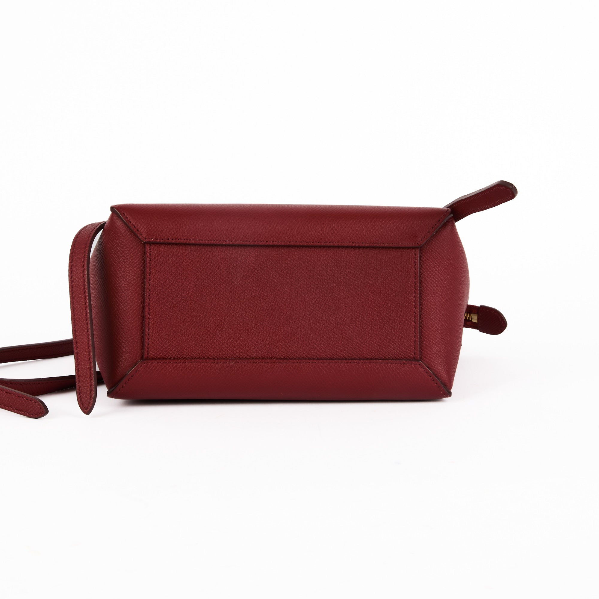 CELINE - Sac à main Belt Mini cuir grainé rouge - Handbag