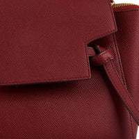 CELINE - Sac à main Belt Mini cuir grainé rouge - Handbag