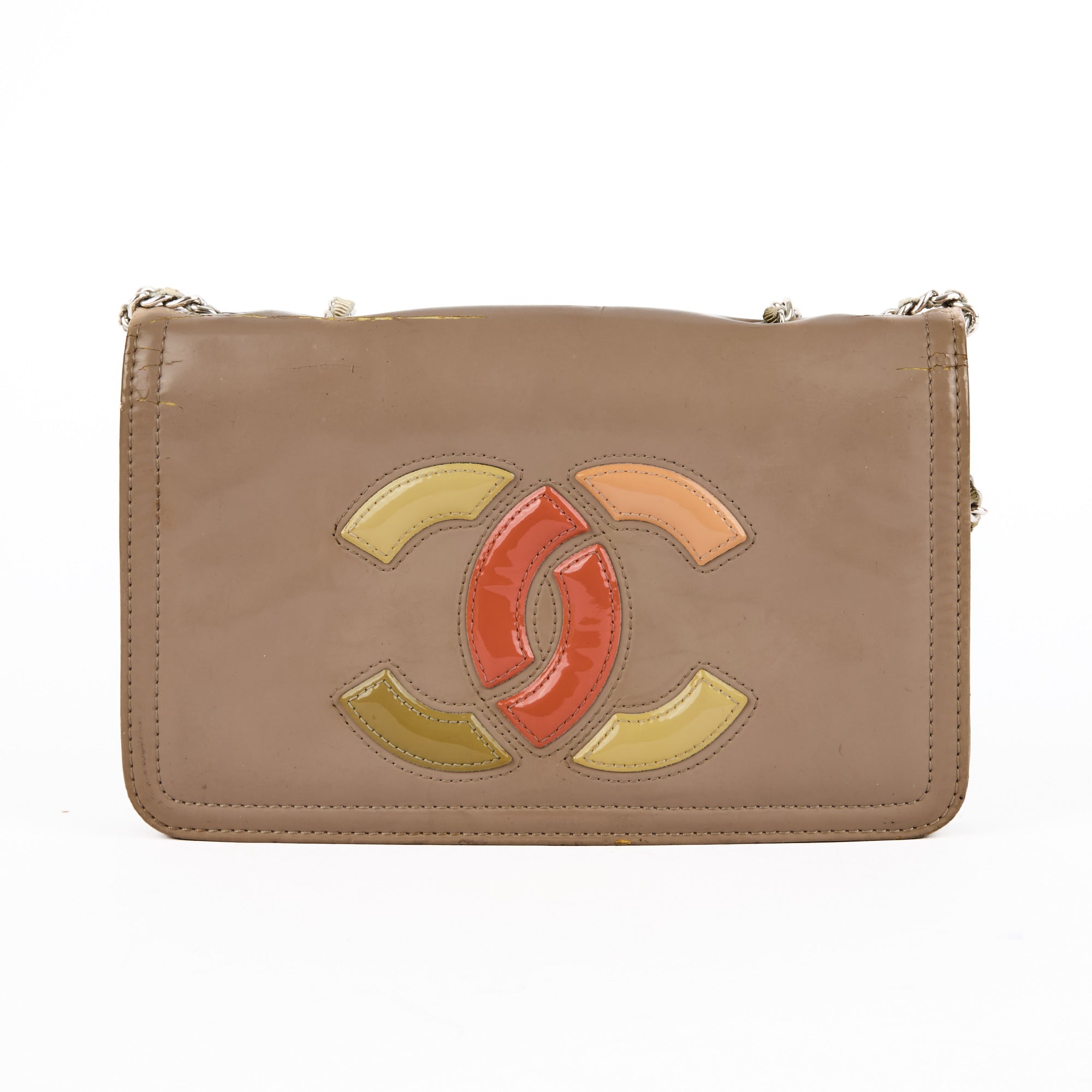 CHANEL - Sac bandoulière Wallet on chain Logo CC cuir tricolore - Handbag