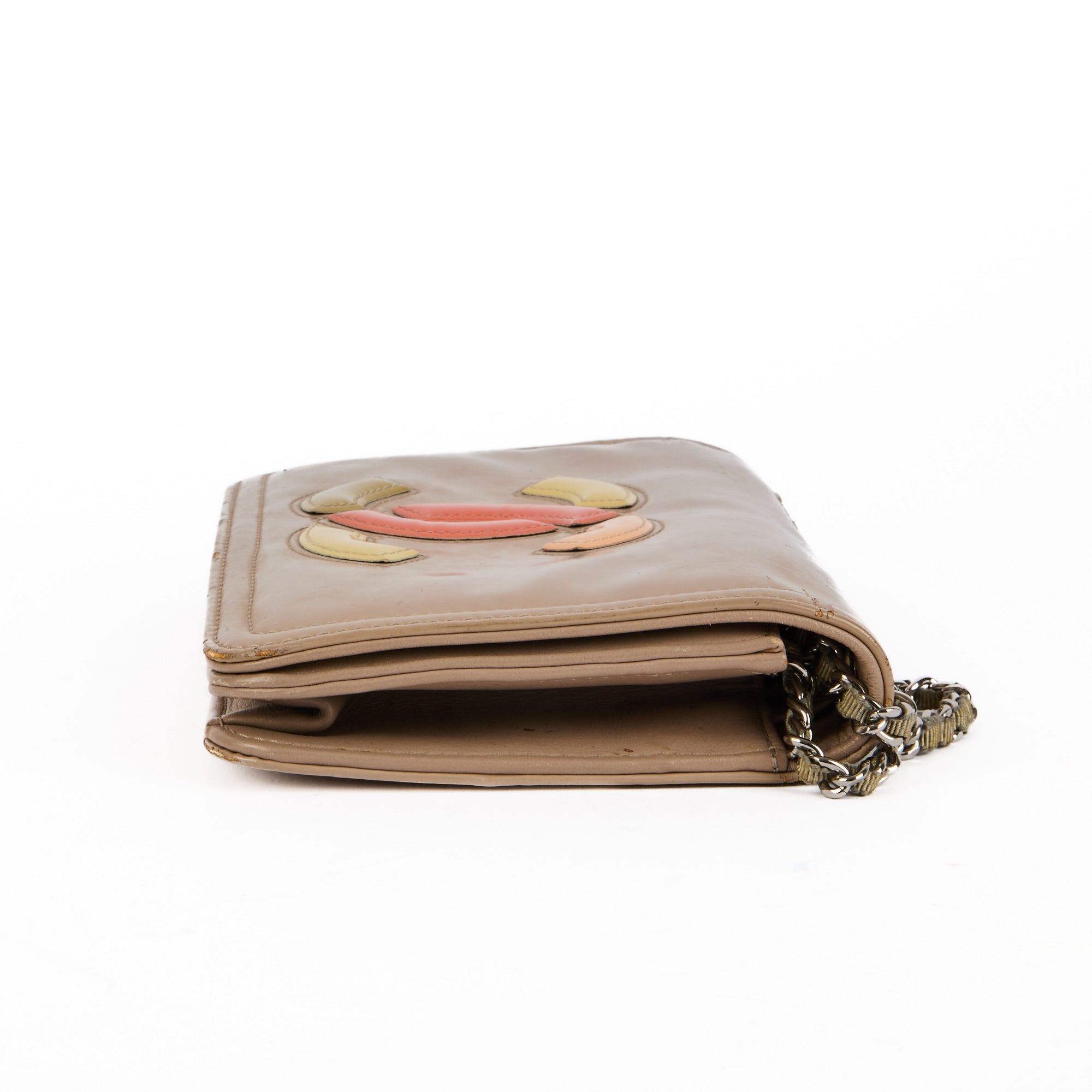 CHANEL - Sac bandoulière Wallet on chain Logo CC cuir tricolore - Handbag