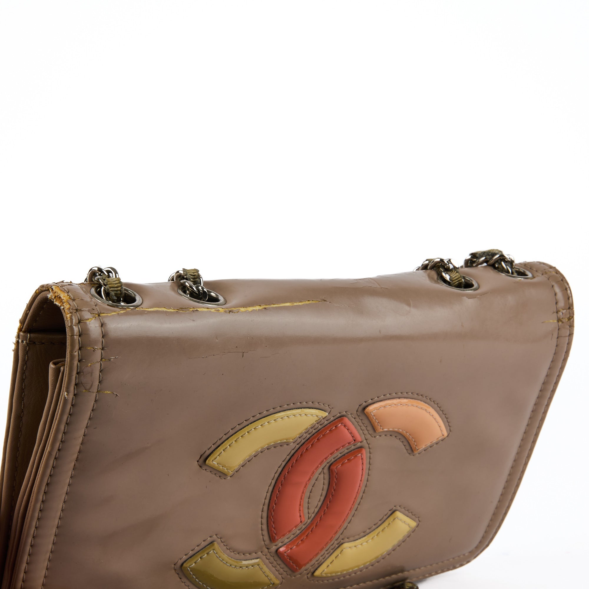 CHANEL - Sac bandoulière Wallet on chain Logo CC cuir tricolore - Handbag