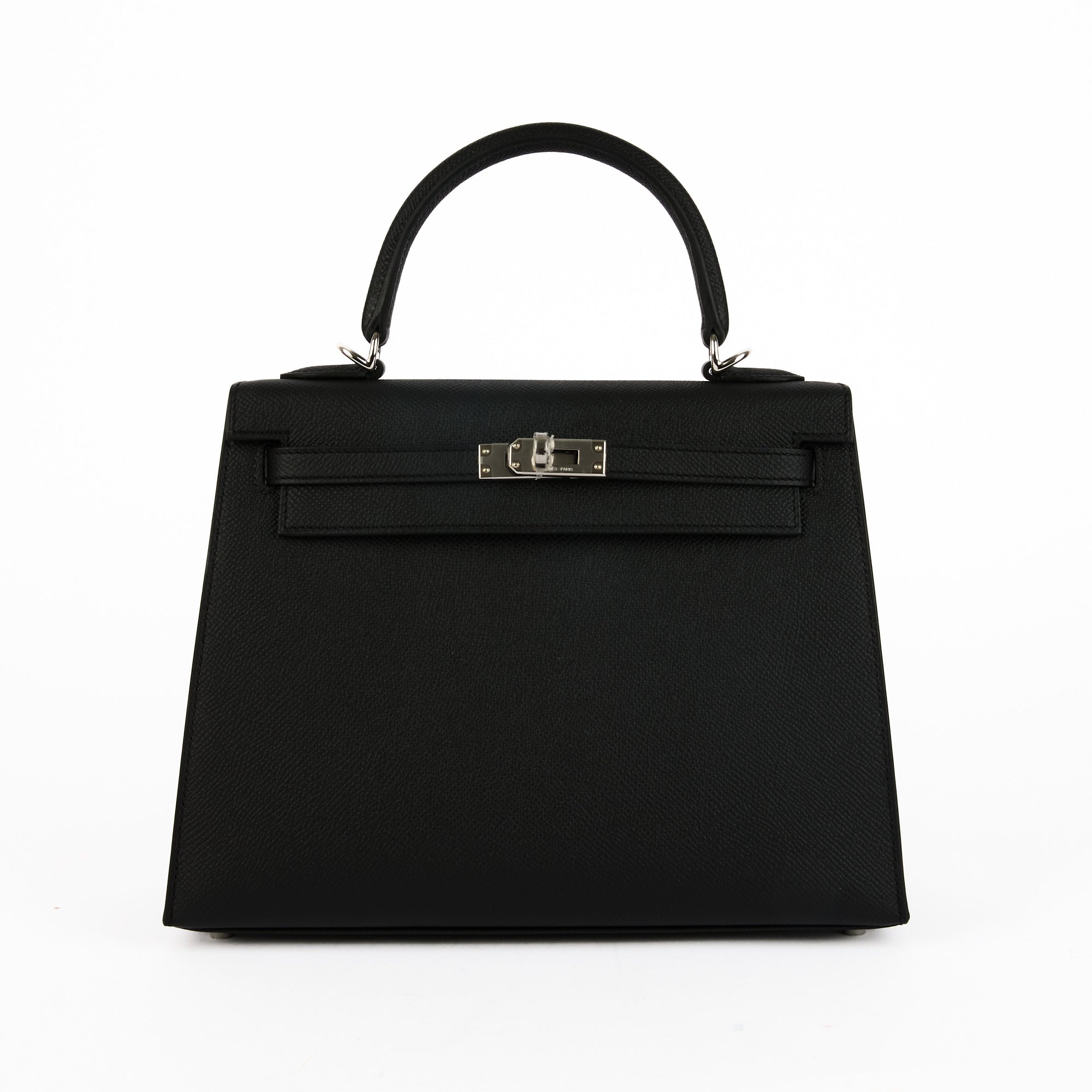 HERMES - Sac à main Kelly 25 Sellier cuir Epsom noir - Handbag