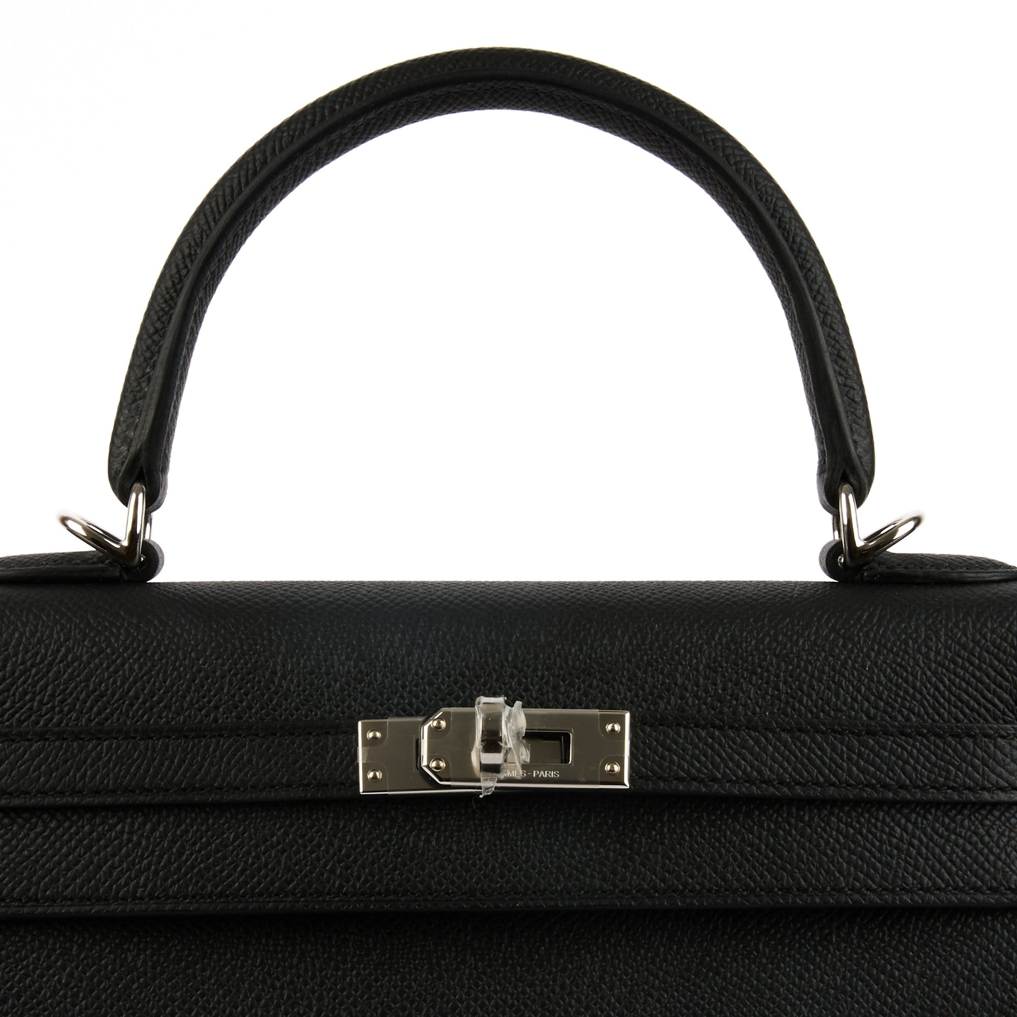 HERMES - Sac à main Kelly 25 Sellier cuir Epsom noir - Handbag