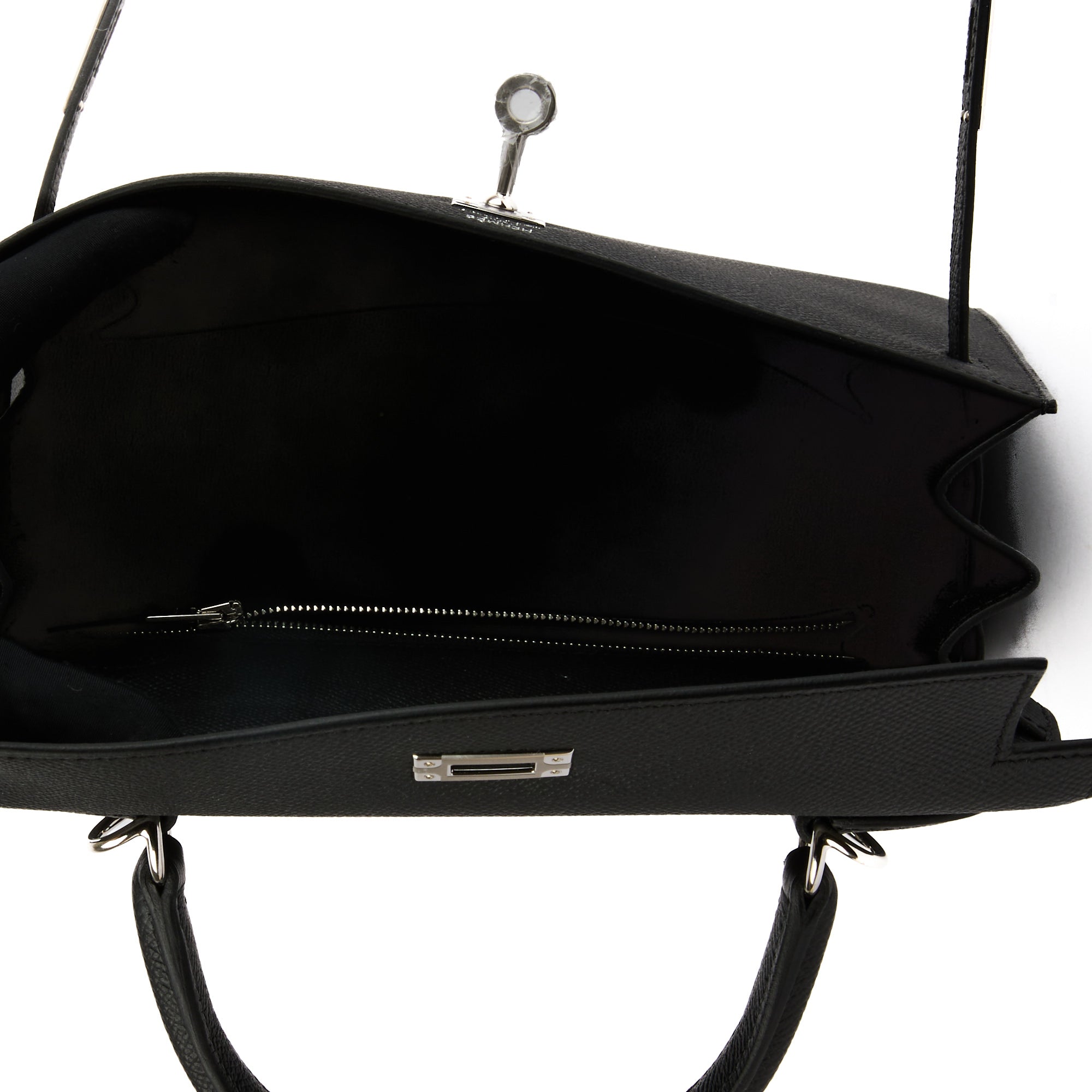 HERMES - Sac à main Kelly 25 Sellier cuir Epsom noir - Handbag