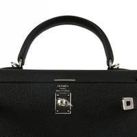 HERMES - Sac à main Kelly 25 Sellier cuir Epsom noir - Handbag
