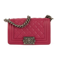 CHANEL - Sac bandoulière Mini Boy cuir rose - Handbag