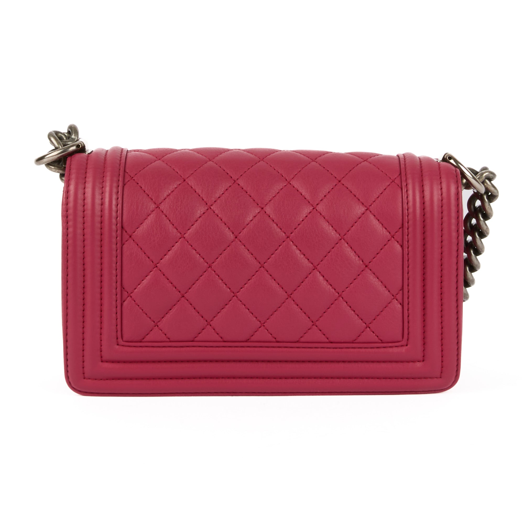 CHANEL - Sac bandoulière Mini Boy cuir rose - Handbag
