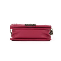 CHANEL - Sac bandoulière Mini Boy cuir rose - Handbag