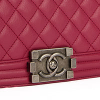 CHANEL - Sac bandoulière Mini Boy cuir rose - Handbag