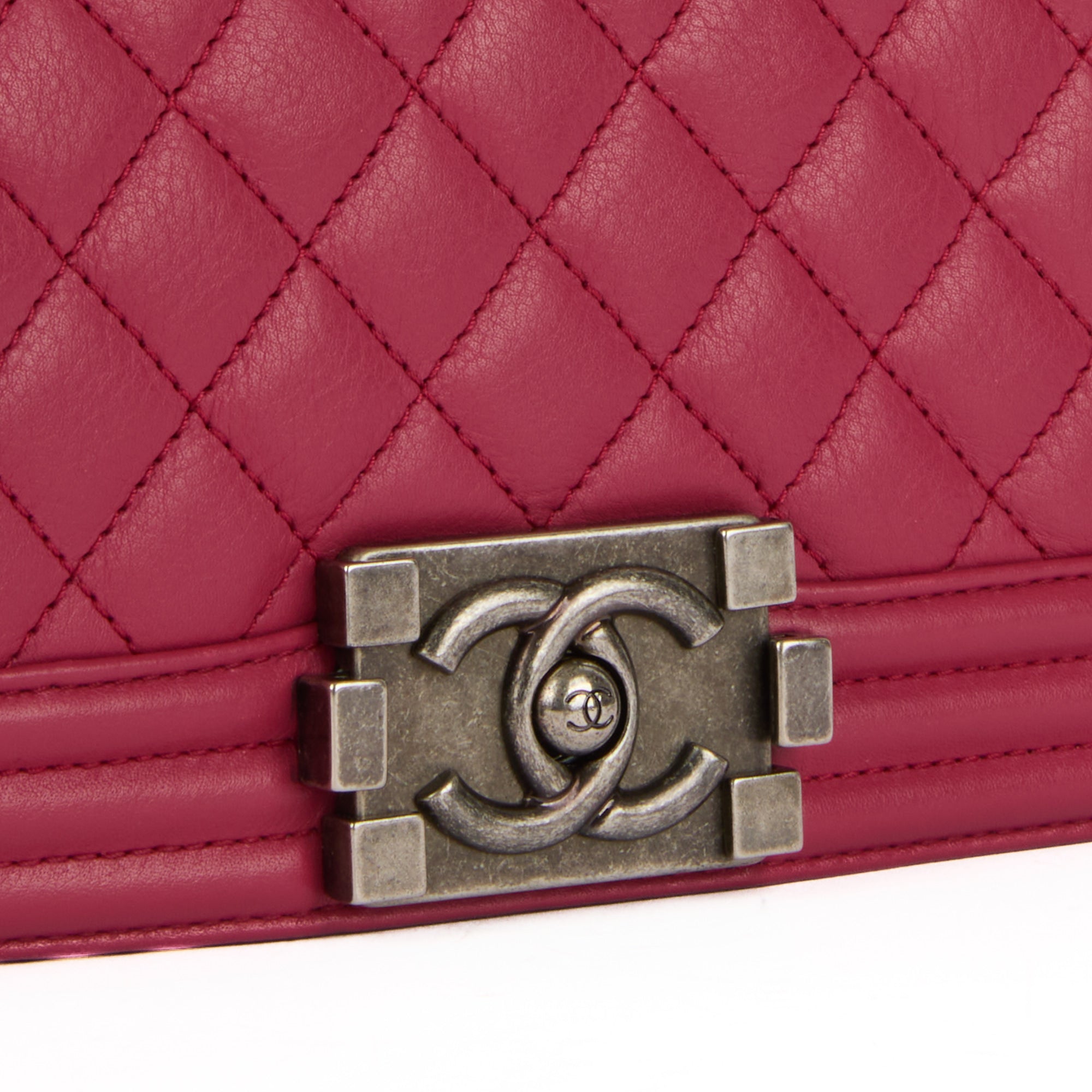 CHANEL - Sac bandoulière Mini Boy cuir rose - Handbag