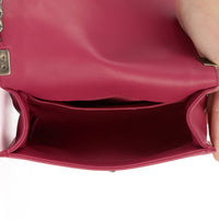 CHANEL - Sac bandoulière Mini Boy cuir rose - Handbag