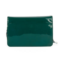 CHANEL - Sac bandoulière Wallet on chain Logo CC cuir vernis vert - Handbag