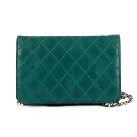 CHANEL - Sac à main Wallet on Chain Classique Stitches cuir vert - Handbag